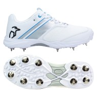 Kookaburra KC 3.0 Spike Adult Cricket Shoes - White/Silver - Size 7 only