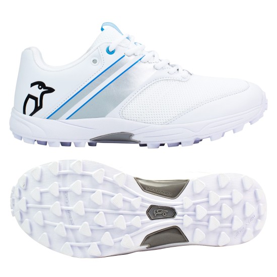 Kookaburra KC 3.0 Rubber - Adult Cricket Shoes - White/Silver